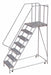 Rolling Ladder 7 Step Aluminum Ribbed