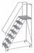 Rolling Ladder 7 Step Aluminum Serrated