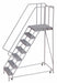 Rolling Ladder 7 Step Aluminum Serrated
