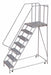 Rolling Ladder 7 Step Aluminum Ribbed