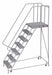 Rolling Ladder 7 Step Aluminum Serrated