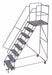 Rolling Ladder 8 Step Aluminum Ribbed