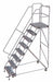 Rolling Ladder 8 Step Aluminum Serrated