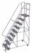 Rolling Ladder 9 Step Aluminum Ribbed