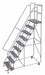 Rolling Ladder 9 Step Aluminum Serrated