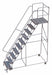 Rolling Ladder 10 Step Aluminum Ribbed