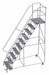 Rolling Ladder 10 Step Aluminum Serrated