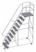 Rolling Ladder 10 Step Aluminum Serrated
