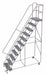 Rolling Ladder 11 Step Aluminum Serrated