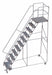 Rolling Ladder 11 Step Aluminum Serrated