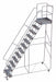 Rolling Ladder 12 Step Aluminum Serrated