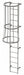 Fixed Ladder w/ Safety Cage Steel 13 ft.