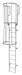 Fixed Ladder w/ Safety Cage Steel 11 ft.
