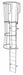 Fixed Ladder w/ Safety Cage Steel 12 ft.