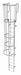 Fixed Ladder w/ Safety Cage Steel 15 ft.