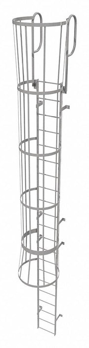 Fixed Ladder w/ Safety Cage Steel 20 ft.