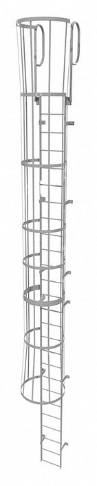 Fixed Ladder w/ Safety Cage Steel 25 ft.