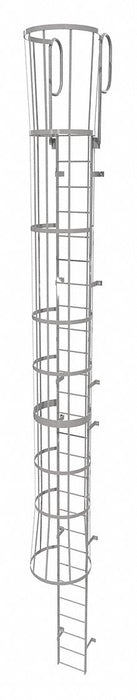 Fixed Ladder w/ Safety Cage Steel 26 ft.