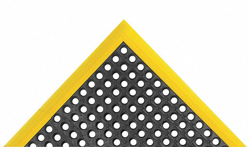 Drainage Mat Black wYlwBrdr 2ft4 x3ft4 