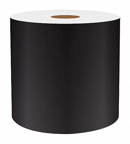 J1687 ContinuousLabelStock Black Gloss 4inW