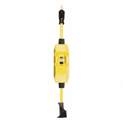 GFCI Yellow 2 ft 1 Outlet 12 AWG