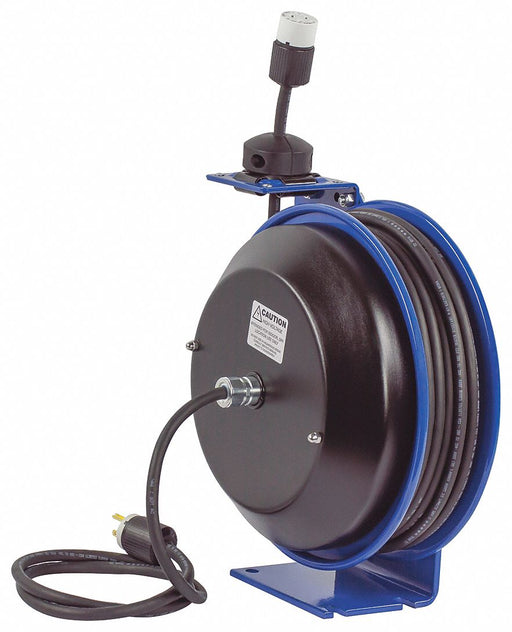 Cord Reel 50 ft 12/3 SJO Blue 120VAC