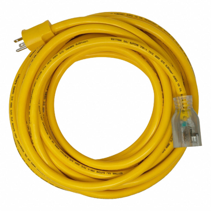 ExtensionCord 50ft Yellow 10AWG Round