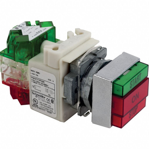 IllumPushButton FullVolt Green 1NO/1NC