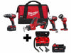 M18 4PC Combo Kit M18 Vac M18 5.0