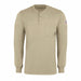 D1302 Ls Fr Interlock Henley Khaki 6.25 Oz