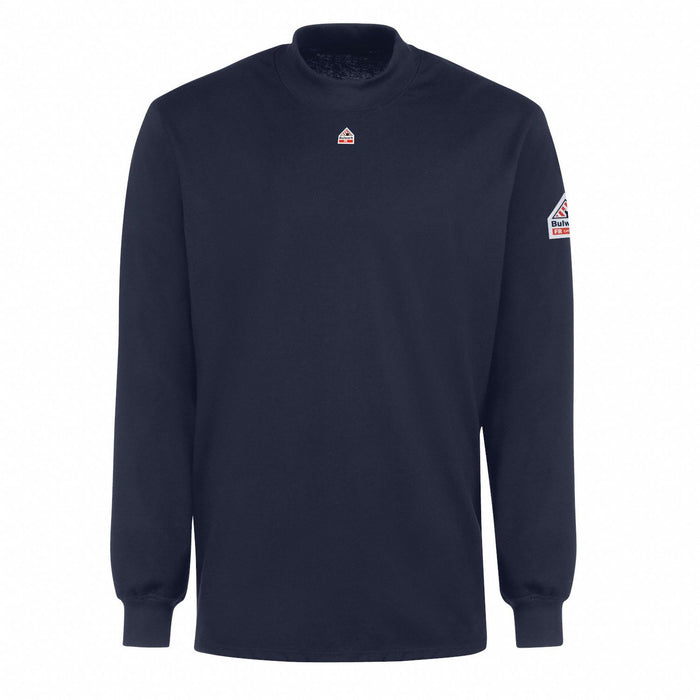 D9247 FR Lng Slv Mock Turtleneck Shirt Nvy S
