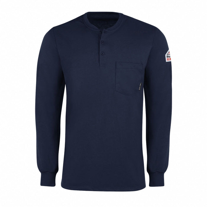 D1302 Lsfr Interlock Henley Navy 6.25 Oz