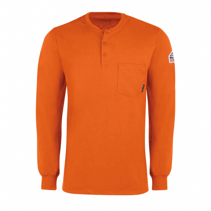 D1302 Lsfr Interlock Henley Orange 6.25 Oz
