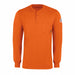 D1302 FR Lng Slv Henley Shirt Orng 2XL Button