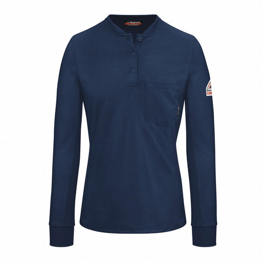 Ls Fr Henley Womens Navy
