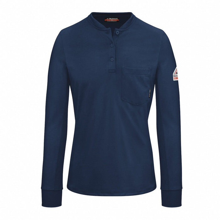M9248 Ls Fr Henley Womens Navy