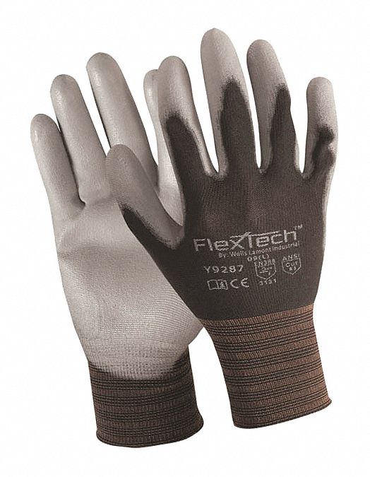 Black Nylon Lightweight Gray Pu Palm L
