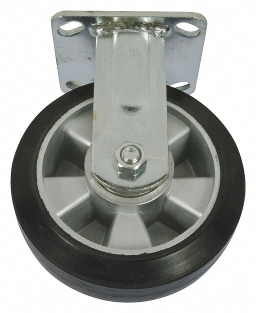 Mold-On Rubber Rigid Caster 6 In