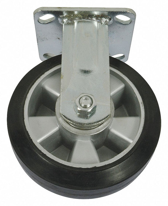 Mold-On Rubber Rigid Caster 6 In