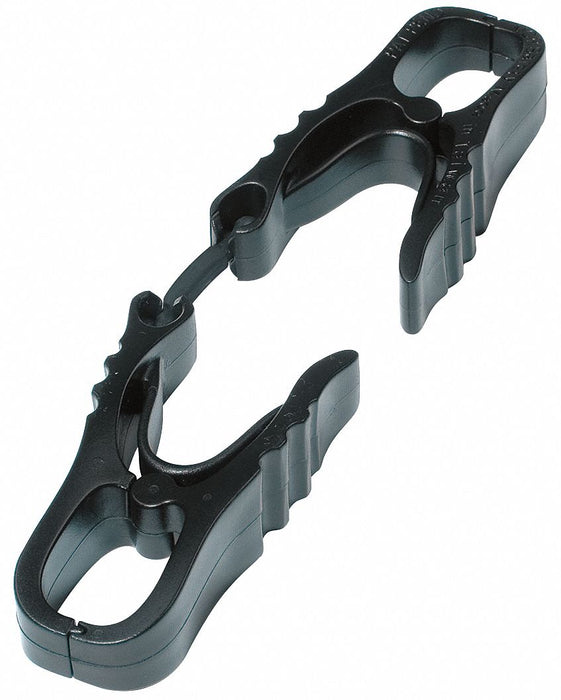 GloveHolderClips Plastic Black 6-1/2inL