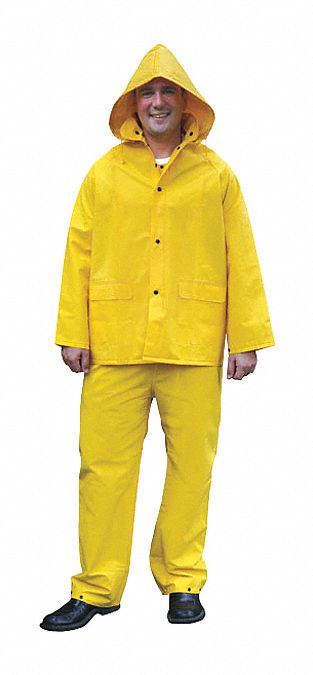 Rain Suit Jacket/Bib Unrated Yellow 4XL