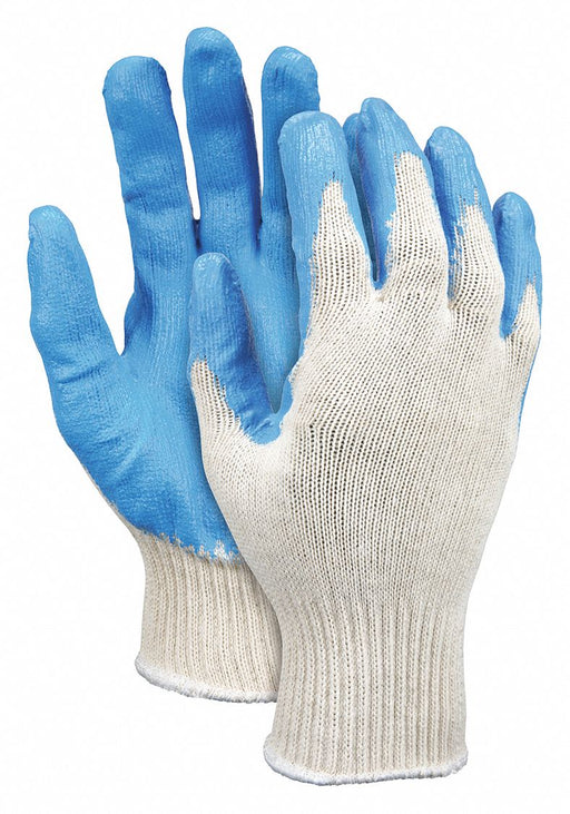 Med Weight Cotton Blue Latex Dip L PK12