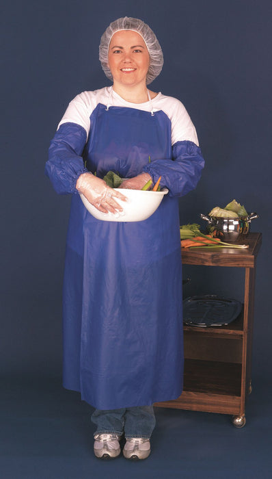 Disposable Apron Vinyl Blue 45 x35 PK12