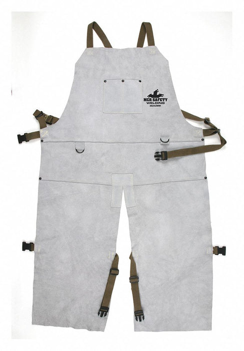 Leather Welding Bib Apron Split Leg 24X