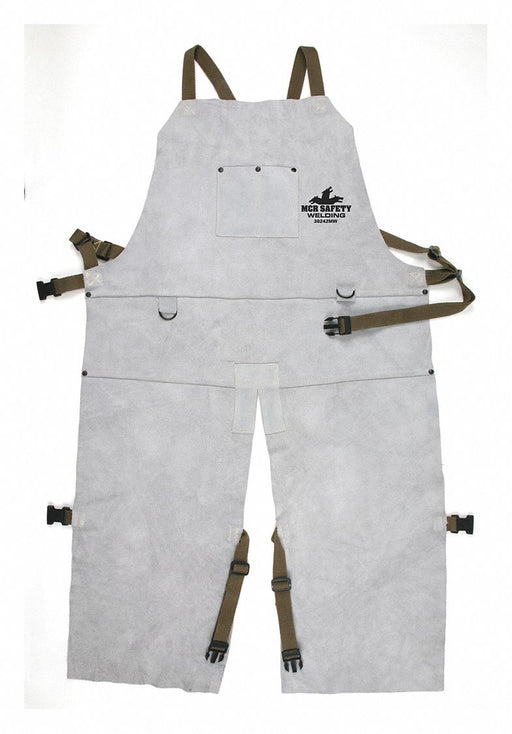 Leather Welding Bib Apron Split Leg 24X