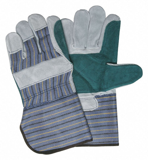 Leather Gloves Gray L PK12