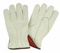 Leather Gloves Beige L PK12