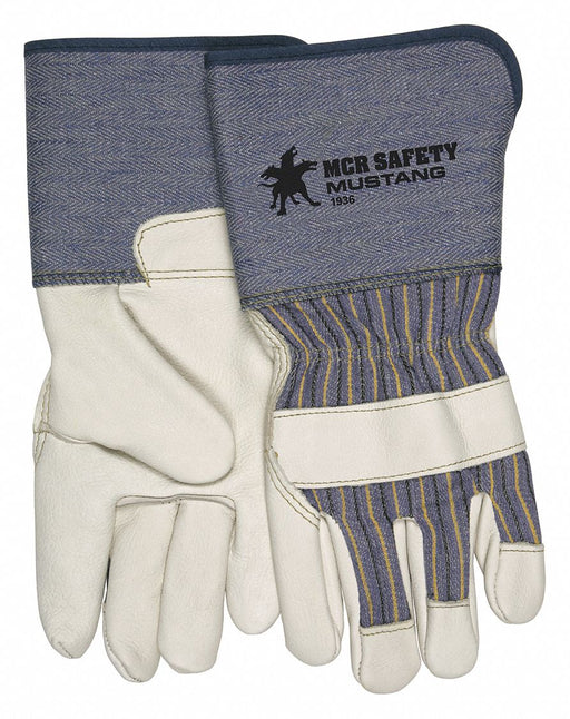 Leather Gloves Beige L PK12