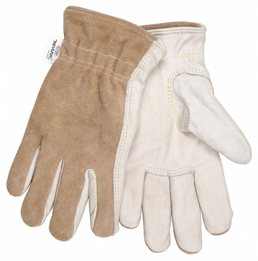 Leather Gloves Beige M PK12
