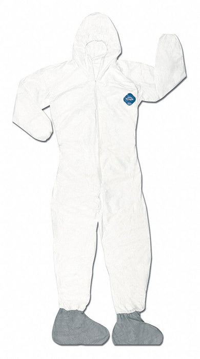 Tyvek Coverall W Hood Boot 3XL PK25